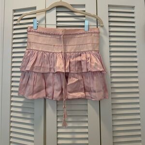 FLANNEL harmony frill high waisted skirt